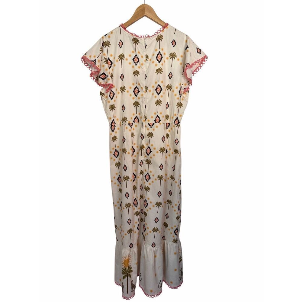 Never Fully Dressed Running Wild Midi Dress in Cotton White Size L - Picture 5 of 12